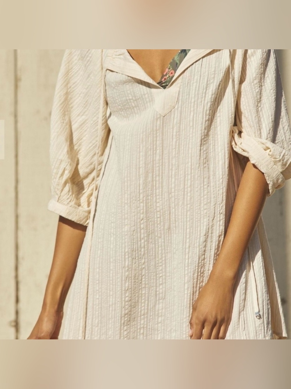 Anthropologie | Cream Coverup Dress